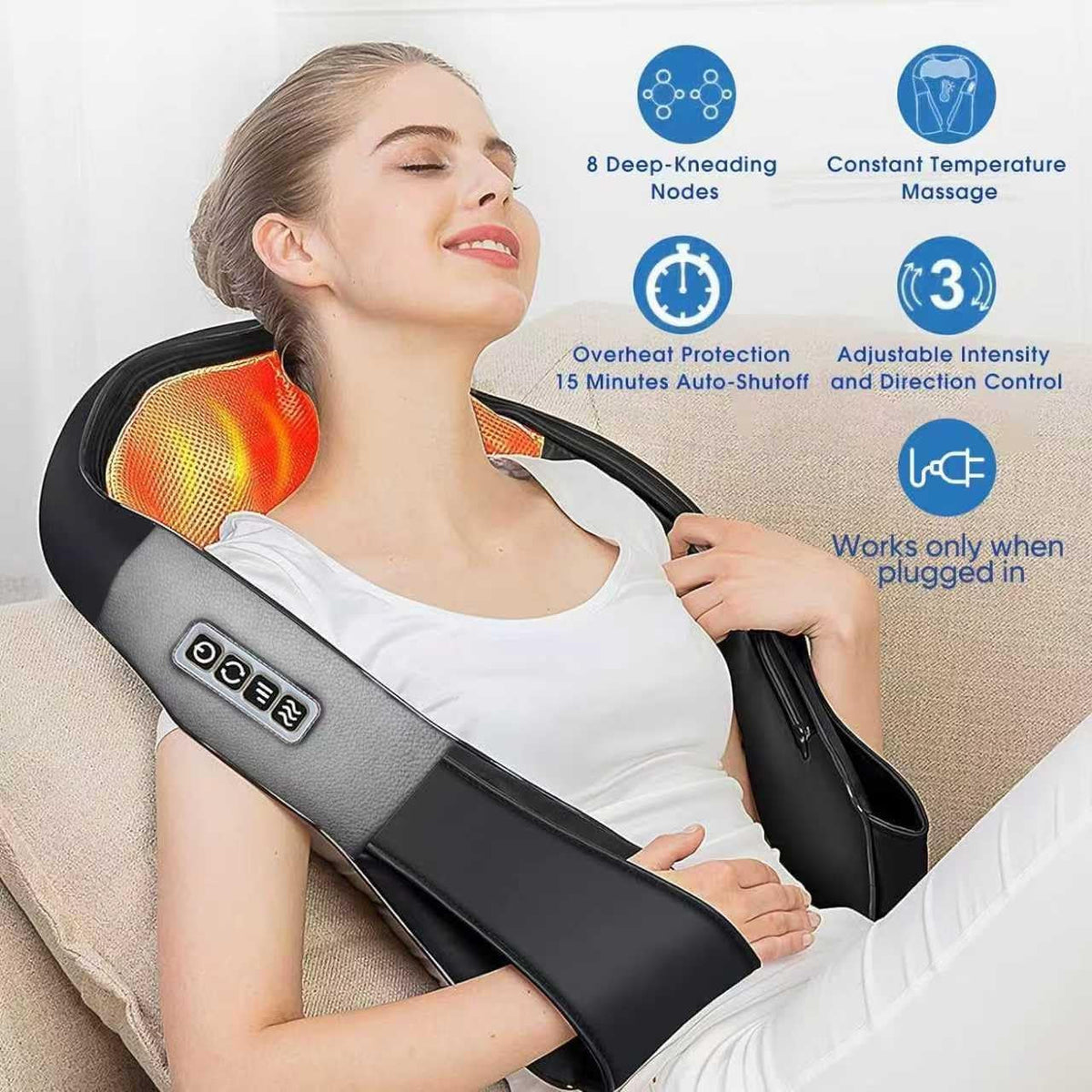 Unwind Nook heated shiatsu neck and back massager